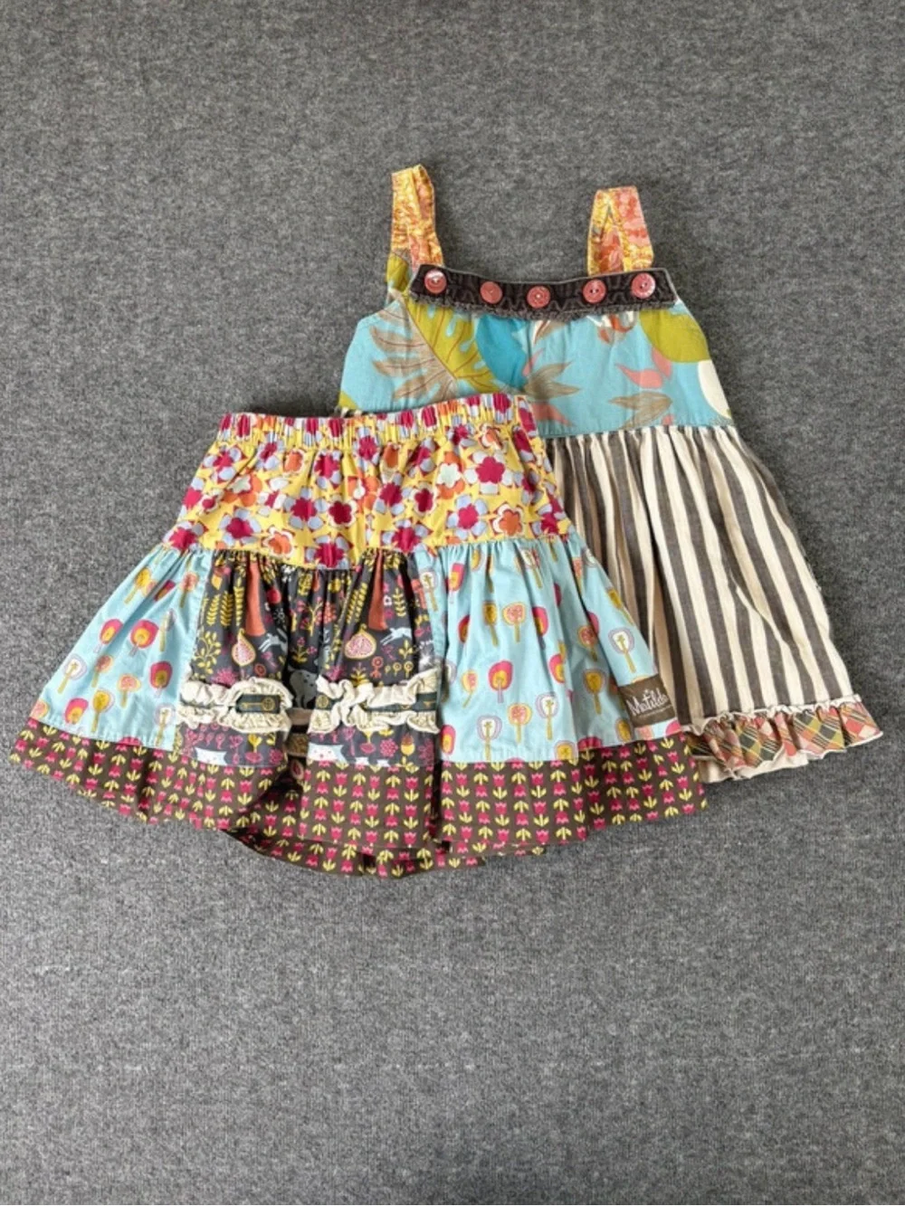 Matilda Jane Girls 6 Farm Cottagecore Whimsy Prairie Skirt & Tunic/Lap Dress